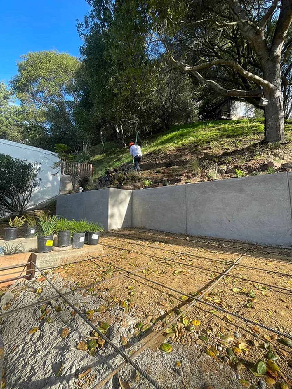 Oakland Hills Concrete Retaining Wall